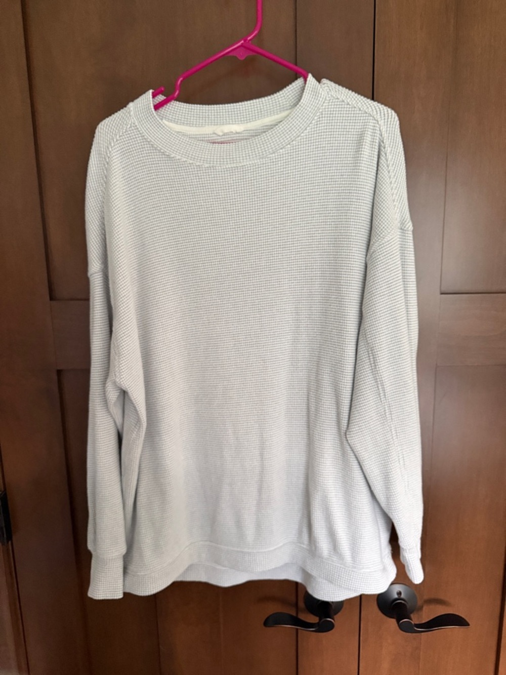 aerie oversized waffle knit sweatshirt